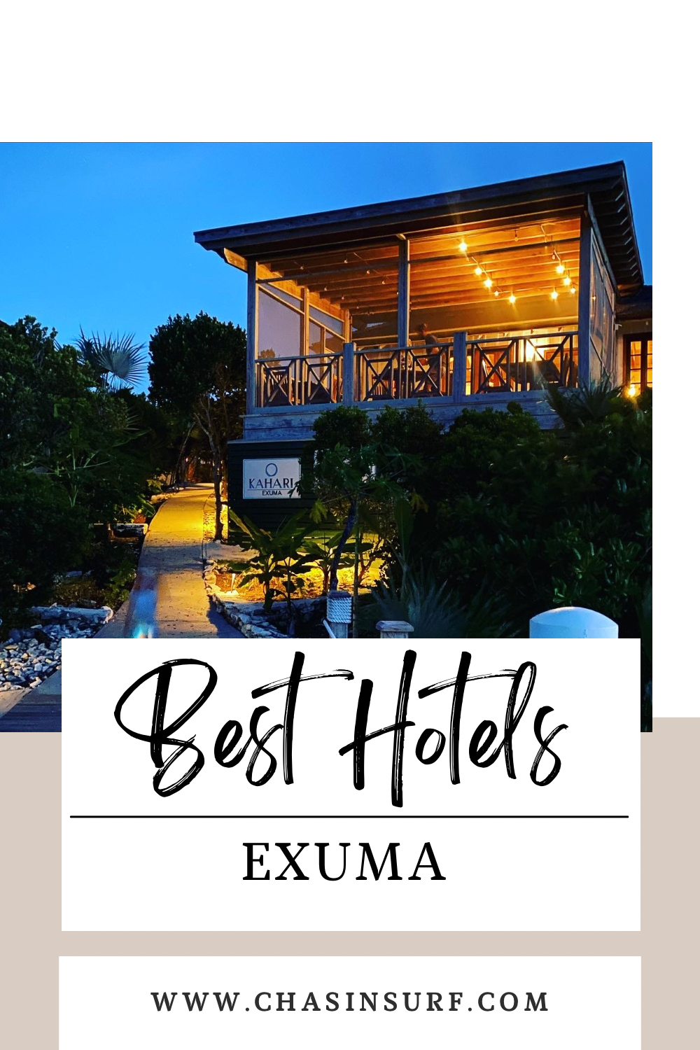 Travel Influencer Pinterest Pin 10 Best Family Hotels in Exuma Bahamas: Paradise Picks